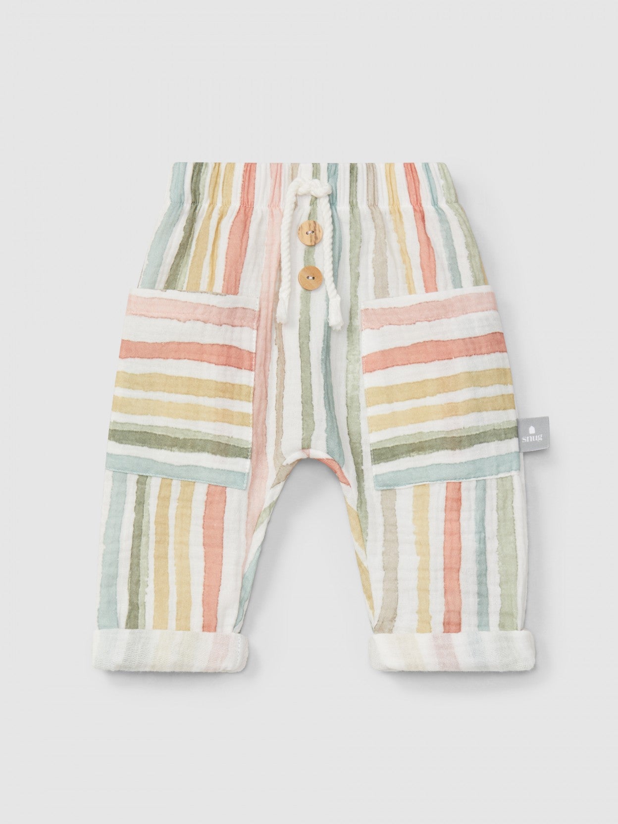 Calças Pull-Up Riscas Multicolor - Snug