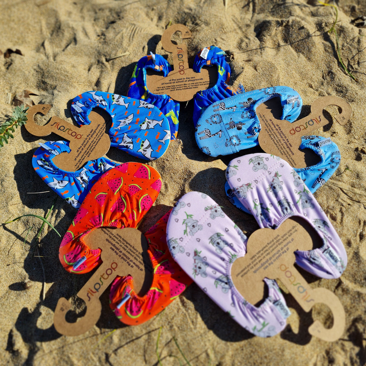 SlipStop Mint Flowers  - Meias Piscina