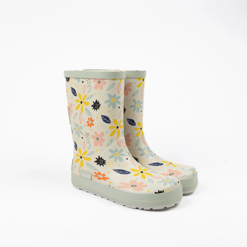 Galochas Wellie White Flowers  - Koel
