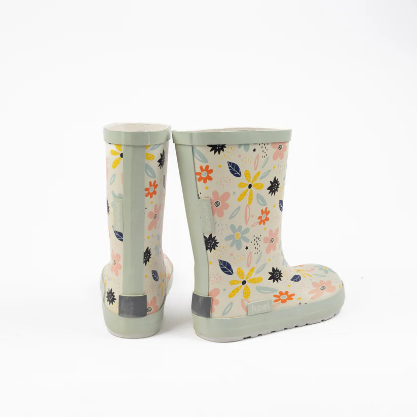 Galochas Wellie White Flowers  - Koel