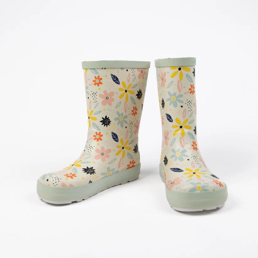 Galochas Wellie White Flowers  - Koel