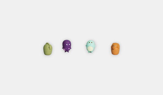 Bolsa com 4 brinquedos de Banho Removíveis Amigos - Olmitos