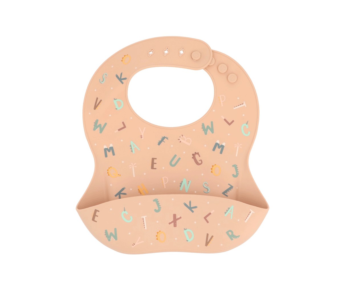 Babete de silicone Funny Letters
