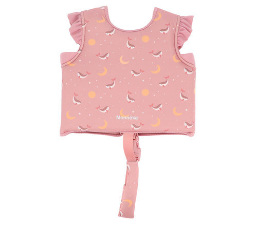 Colete Flutuador Aprendizagem Whale Pink - Monnëka