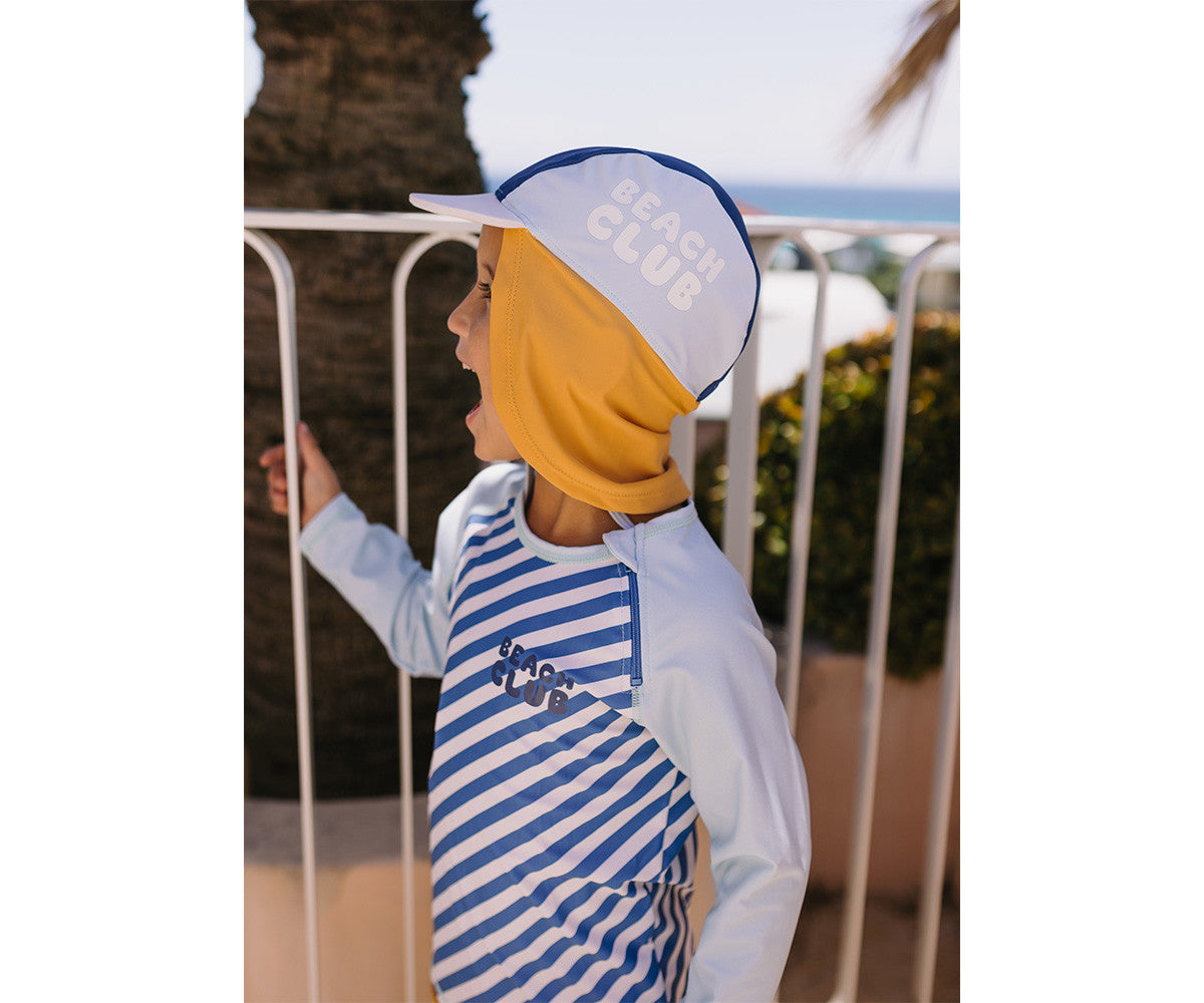 Camisola de proteção solar de manga comprida Stripes Blues & Beyond - Monnëka