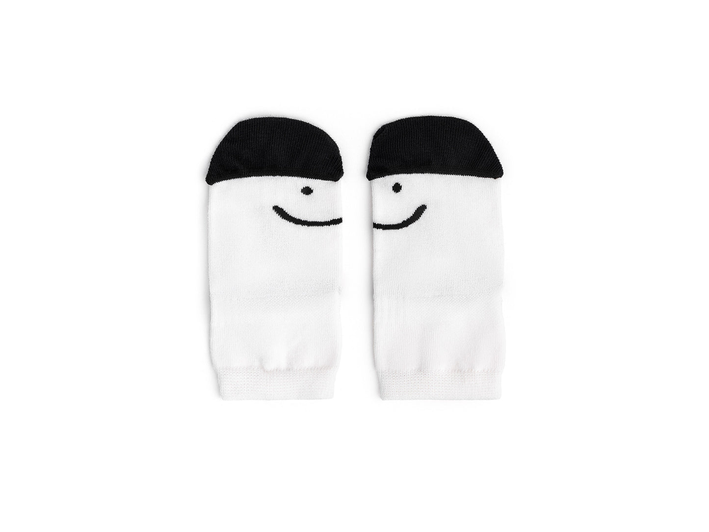 Kit de 3 Meias Barefoot Off White/Preto - Tip Toey Joey