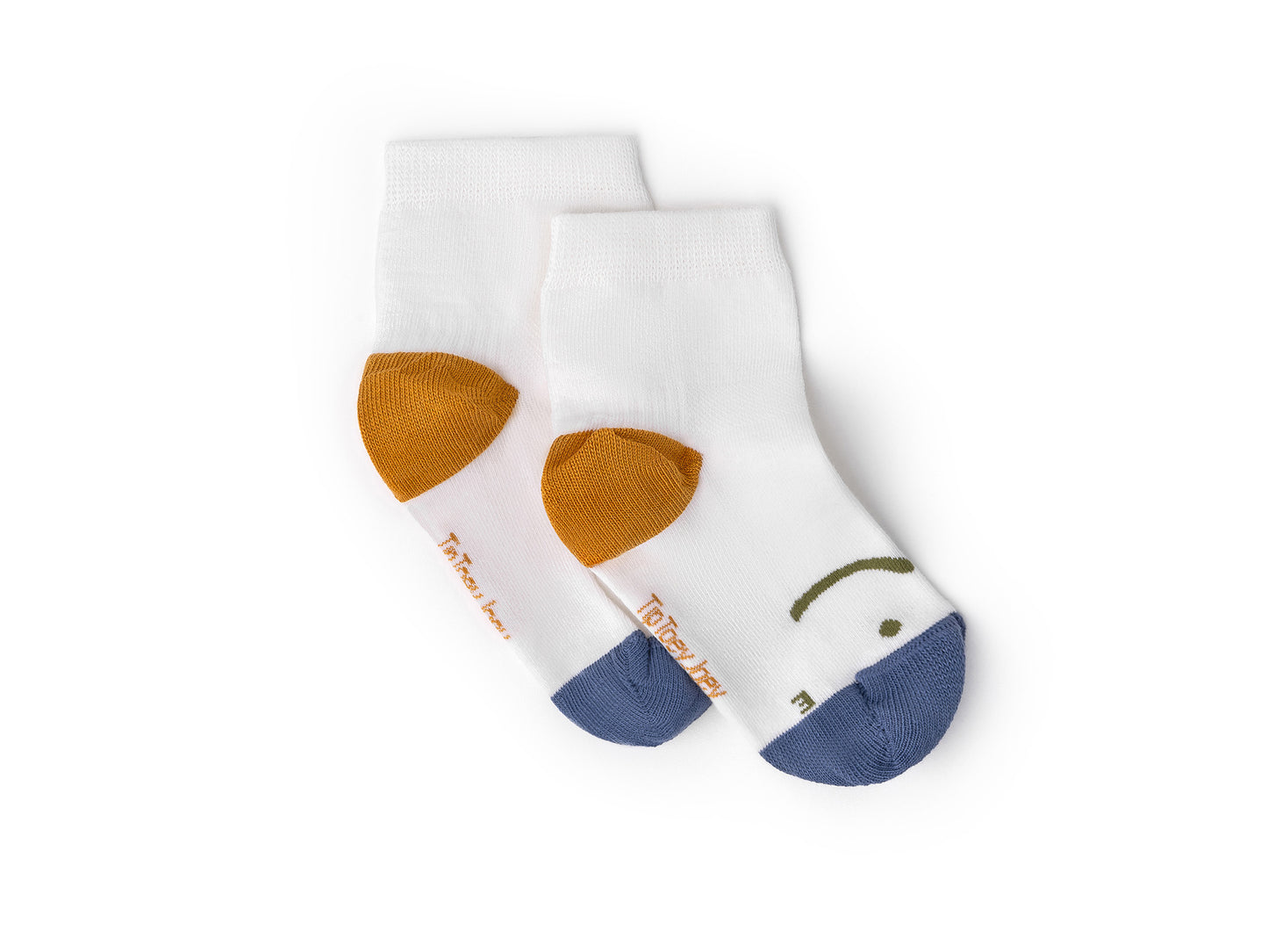 Kit de 3 Meias Barefoot Azul/Mostarda/Verde - Tip Toey Joey