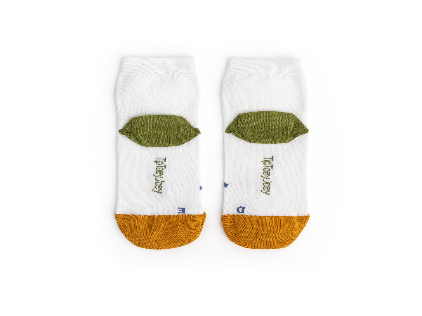 Kit de 3 Meias Barefoot Azul/Mostarda/Verde - Tip Toey Joey