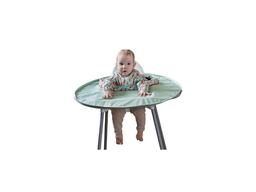 Tidy Tot - Kit Tabuleiro com Babete - Verde Sage