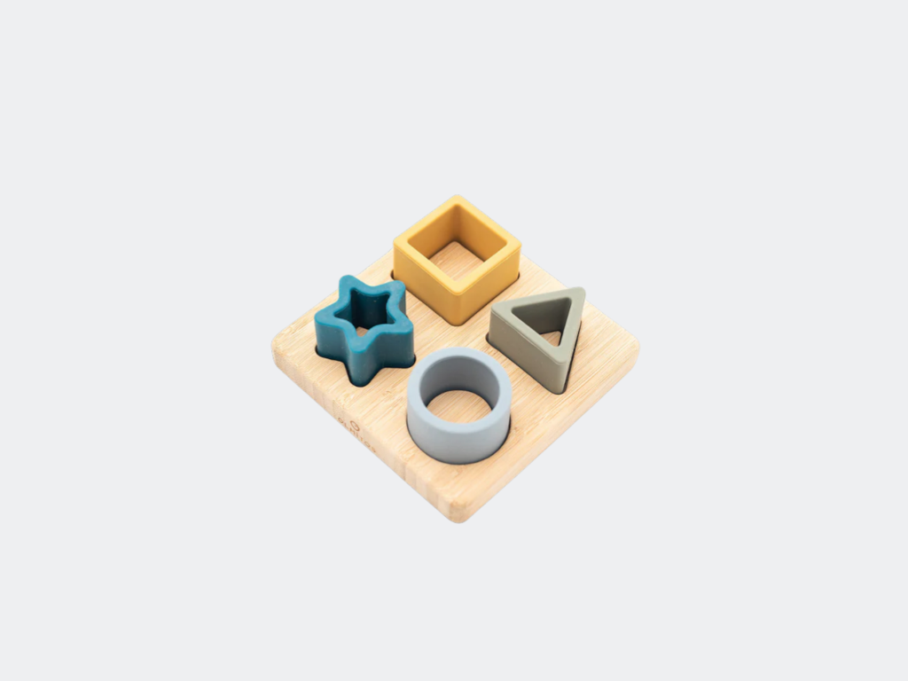 Puzzle Formas de Madeira, Bambu e Silicone - Olmitos