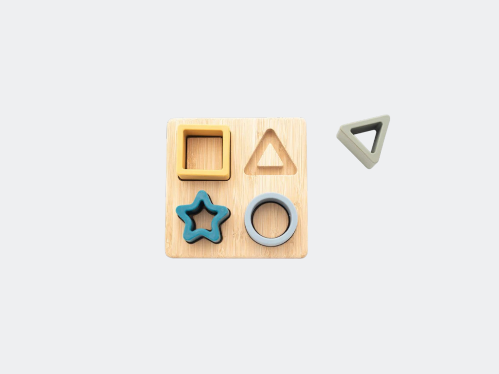 Puzzle Formas de Madeira, Bambu e Silicone - Olmitos