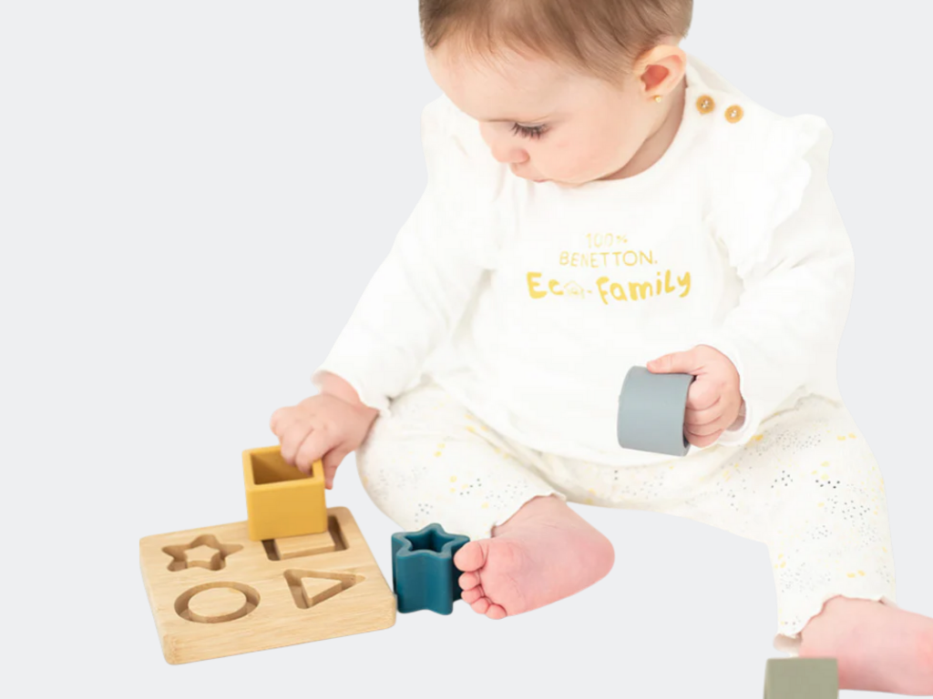 Puzzle Formas de Madeira, Bambu e Silicone - Olmitos