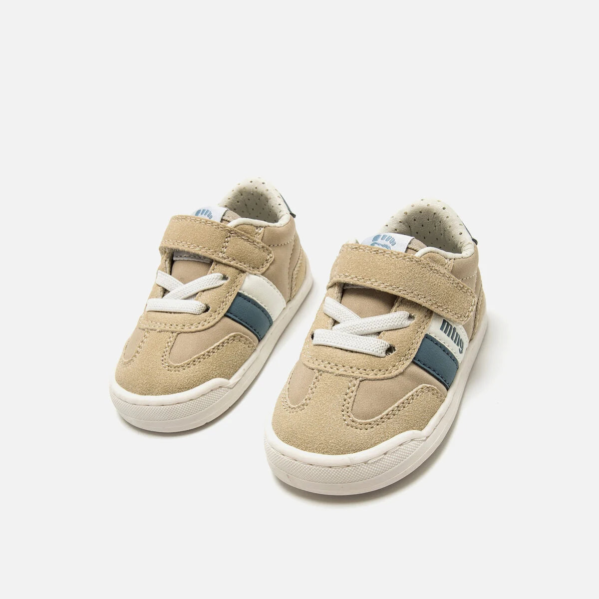 Ténis Free Baby Bege/Azul - Mustang