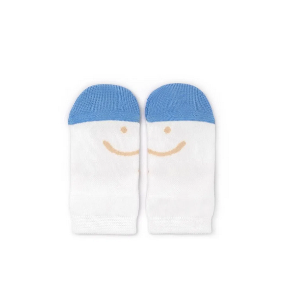 Meias Bebé Respeitadoras Smile - Azul e Caramelo