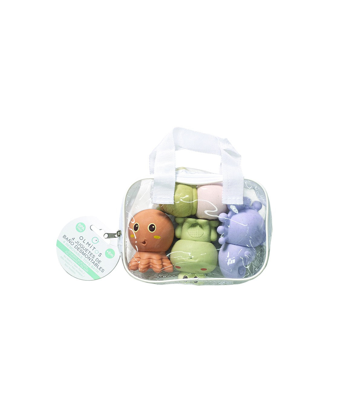 Bolsa com 4 Brinquedos de Banho Removíveis Seja - Olmitos