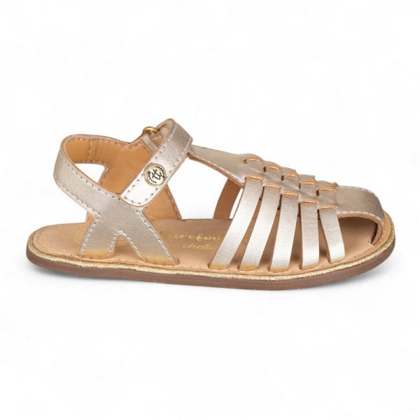 Sandália Cangrejera Barefoot Oro Rosado - Chetto