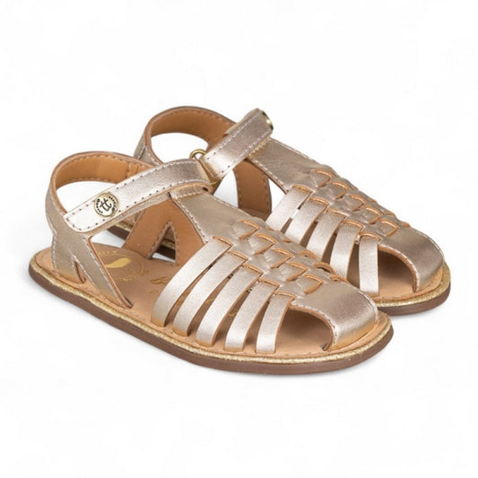Sandália Cangrejera Barefoot Oro Rosado - Chetto