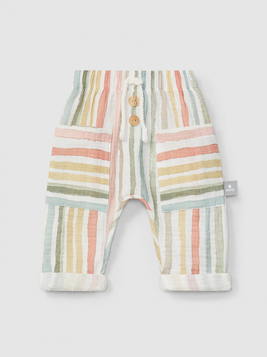 Calças Pull-Up Riscas Multicolor - Snug