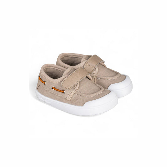 Sapato Náutico de Lona Taupe - Chetto