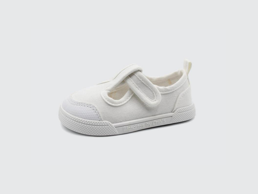 Ténis de Lona Guinda Branco  - Blanditos