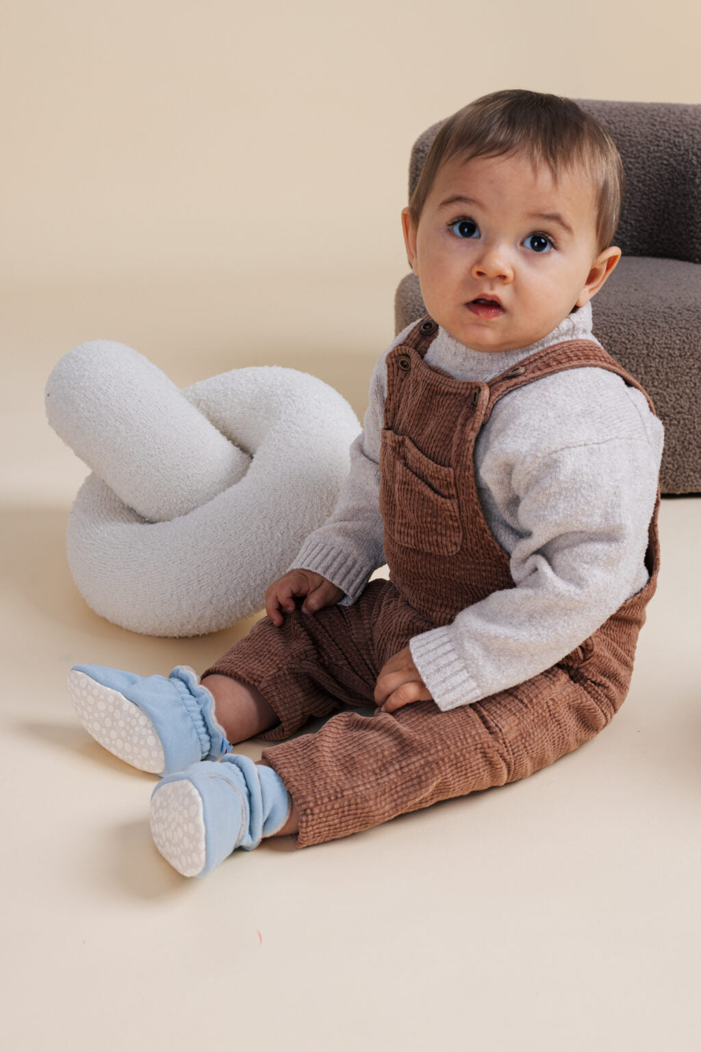 Baby Booties Fluffy Blue Curacao (Inverno) - Zás Trás for Babies