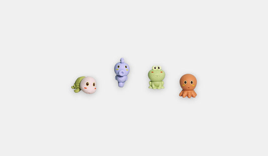 Bolsa com 4 Brinquedos de Banho Removíveis Seja - Olmitos