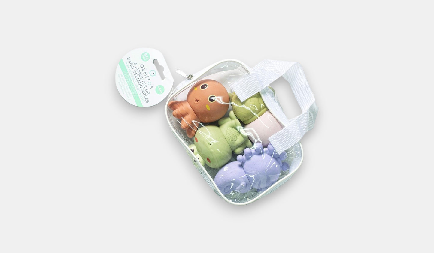 Bolsa com 4 Brinquedos de Banho Removíveis Seja - Olmitos