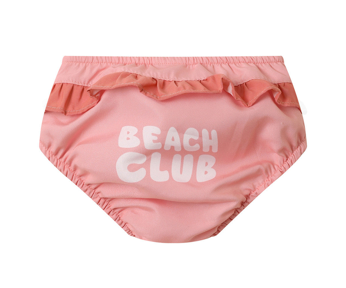 Cueca com fralda Stripes Bloom & Blush Folhos - Monnëka