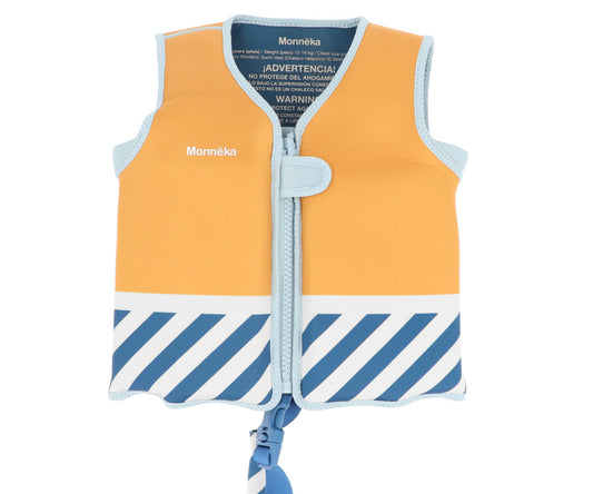 Colete Flutuador Aprendizagem Stripes Blues & Beyond - Monnëka
