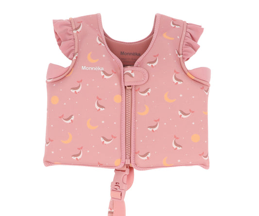 Colete Flutuador Aprendizagem Whale Pink - Monnëka