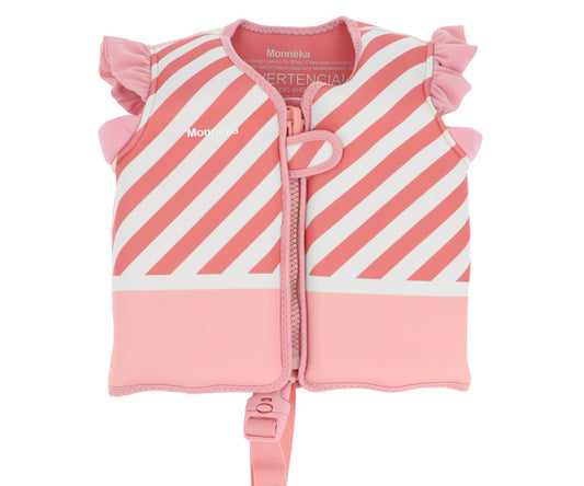 Colete Flutuador Aprendizagem Stripes Bloom & Blush - Monnëka