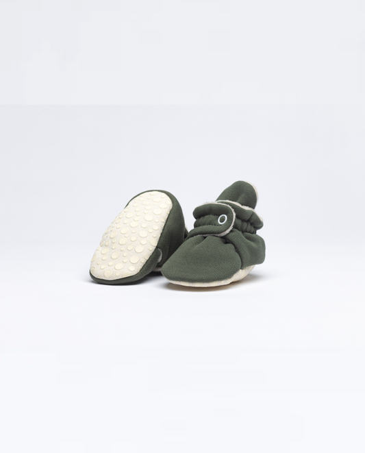 Baby Booties Fluffy Olive Treat (Inverno) - Zás Trás for Babies