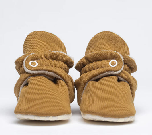 Baby Booties Fluffy Honey Mustard (Inverno) - Zás Trás for Babies