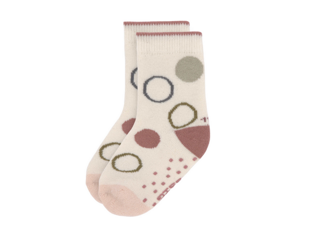 Pack 2 Meias Antiderrapantes Inverno Offwithe/Powder Pink - Lassig