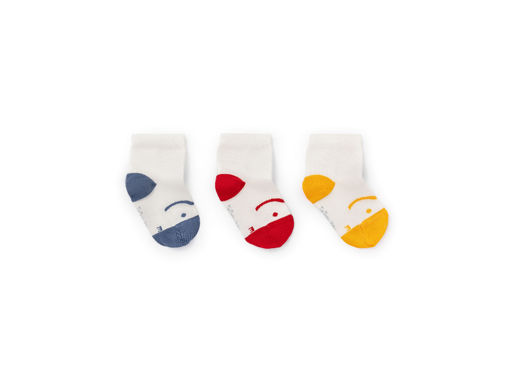 Kit de 3 Meias Barefoot Multicolor - Tip Toey Joey