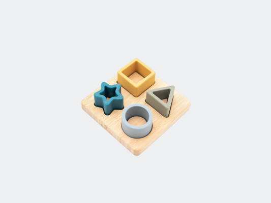 Puzzle Formas de Madeira, Bambu e Silicone - Olmitos