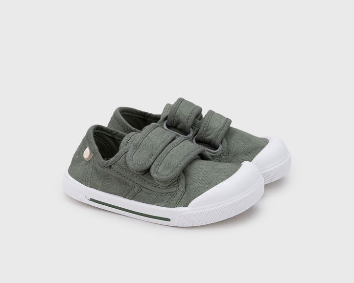 Ténis Canvas de Lona Velcro Kaki - Igor