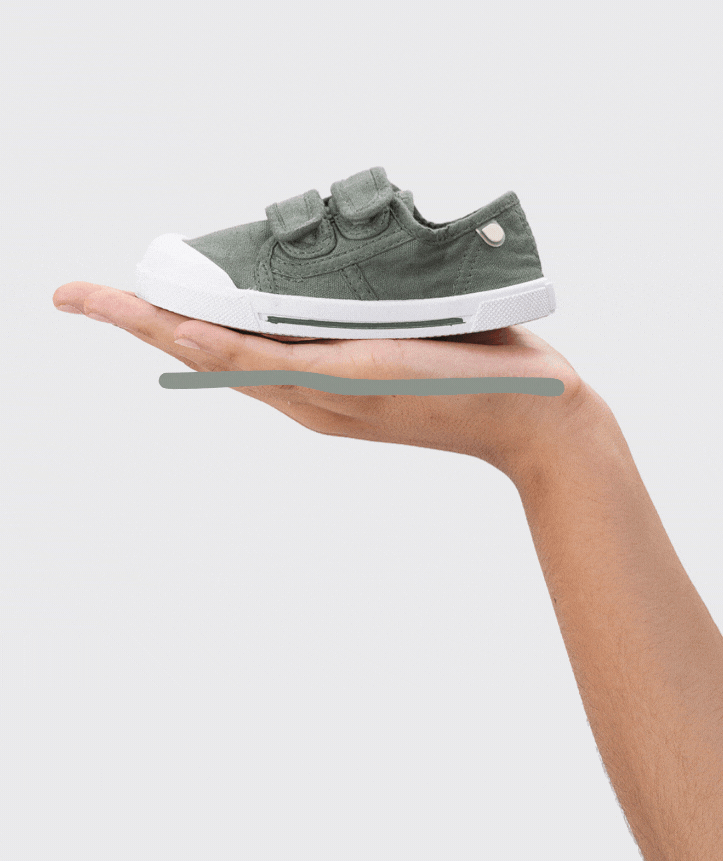 Ténis Canvas de Lona Velcro Kaki - Igor