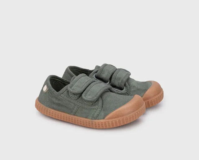 Ténis de Lona Velcro Berri BRF Caramelo Kaki - Igor