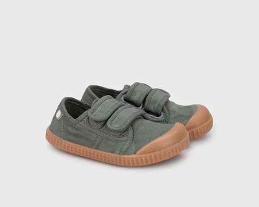 Ténis de Lona Velcro Berri BRF Caramelo Kaki - Igor