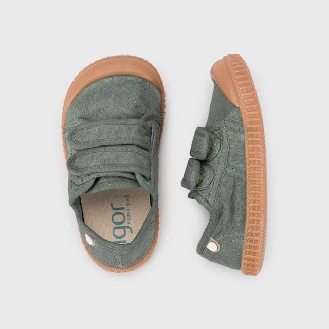 Ténis de Lona Velcro Berri BRF Caramelo Kaki - Igor