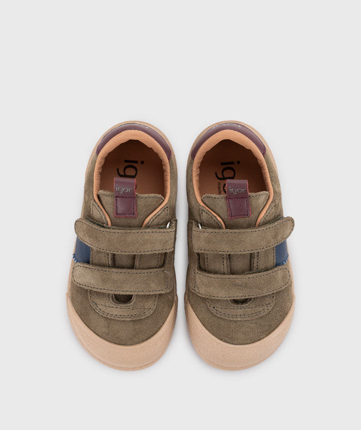Ténis Tennis Bicolor Kaki - Igor