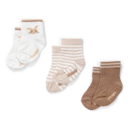 Meias de Bébé (Pack de 3) | Baby Bunny - Little Dutch