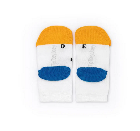 Meias Bebé Respeitadoras Smile Amarelo e Azul - Tip Toey Joey