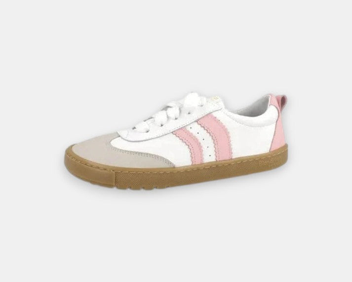 Ténis Delfin Branco/Rosa com atacadores - Blanditos