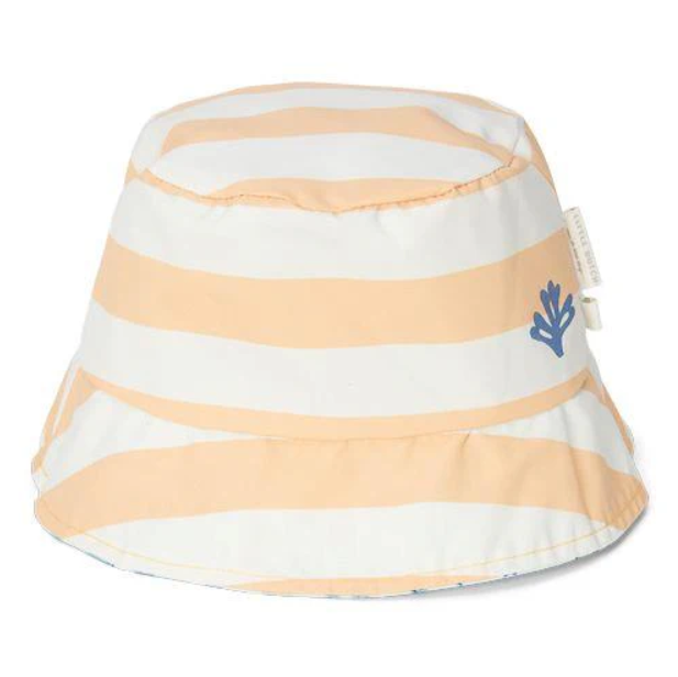 Chapéu de Verão Reversivel – Honey Stripes / Ocean Dreams Blue - Little Dutch