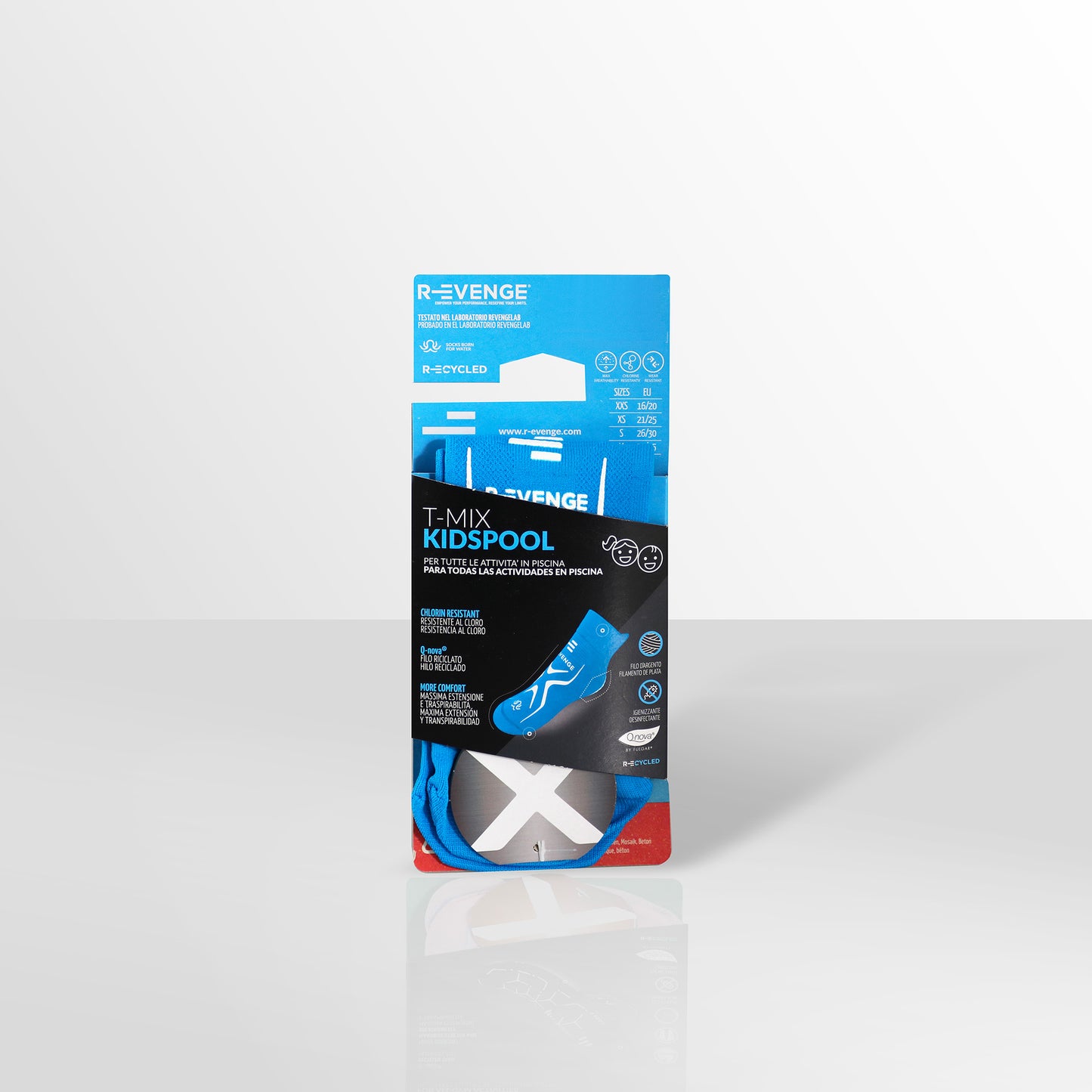 Meias de Piscina Infantis Pool Kids Q-Nova Azul - R-evenge