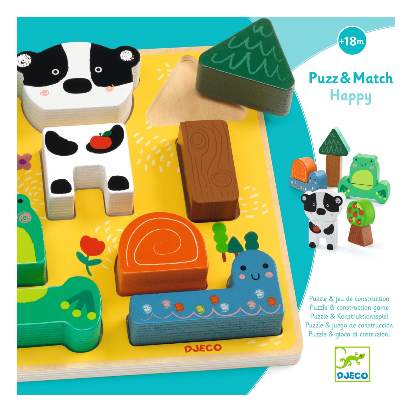 Puzzle Puzz & Match Happy - DJECO